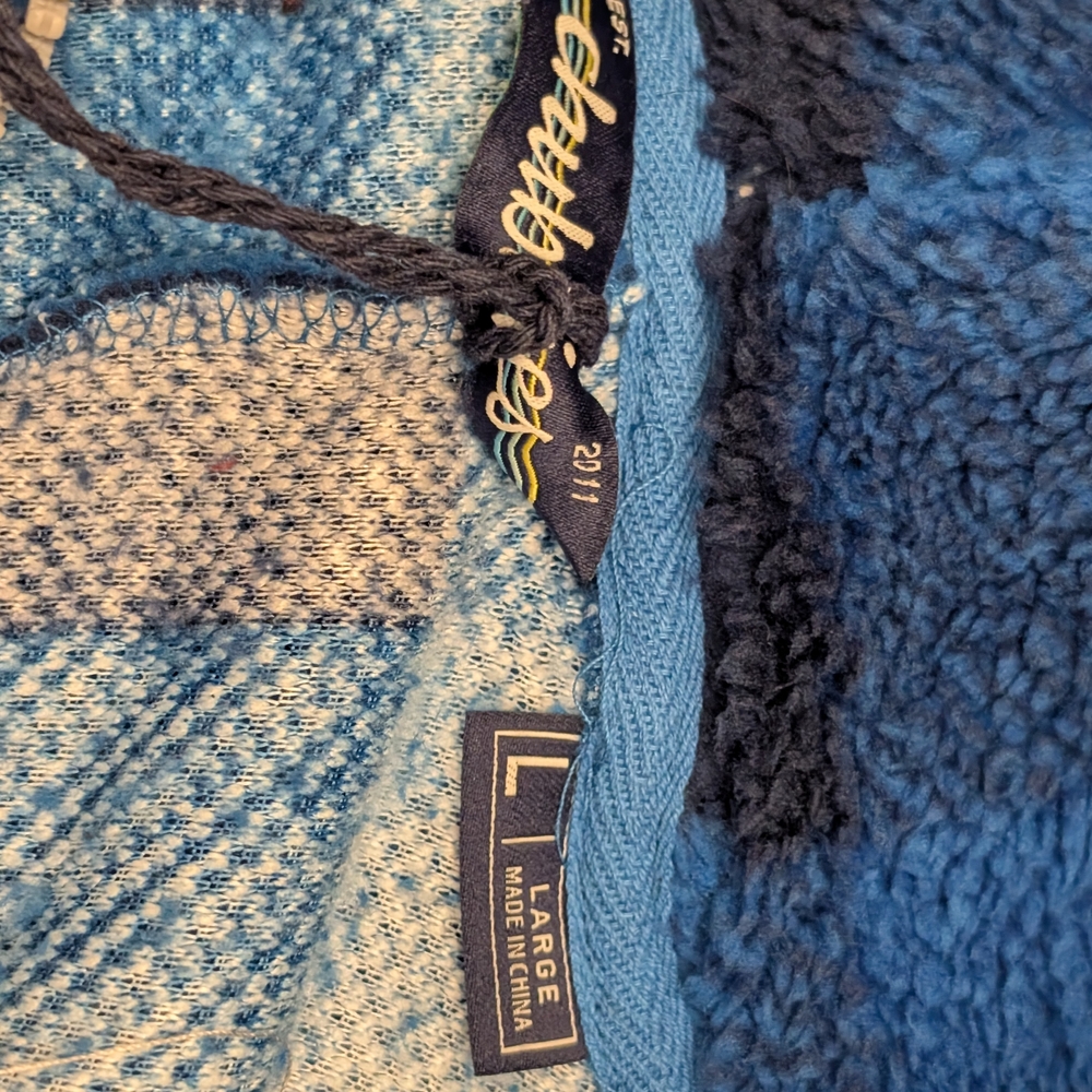 Chubbies Fleece The Mariner blue plaid Chubbsie Men’s Size L NWT one piece - Picture 5 of 7
